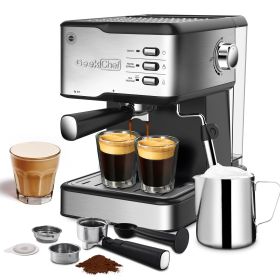 Geek Chef Espresso Machine;  Espresso and Cappuccino latte Maker 20 Bar Pump Coffee Machine Compatible with ESE POD capsules filter;  950W;  1.5L Wate