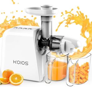 KOIOS Upgraded Juicer Machines, Cold Press Juicer, Slow Masticating Juicers with Two Speed Modes, Juicer Extractor for fruits and veggies, Reverse Fun