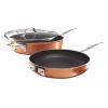 Cast Textured Copper 3pc Stacking Cookware Set