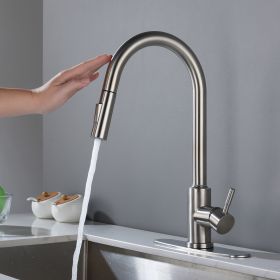 Stainless steel kitchen faucet