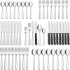 48-Piece Silverware Set with Steak Knives for 8, Stainless Steel Flatware Cutlery Set For Home Kitchen Restaurant Hotel, Kitchen Utensils Set, Mirror