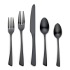 Ornative Flatware - Clara - Matte Black, 18/0 Stainless Steel Flatware, 20-Piece Set, Service for 4