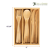 Totally Bamboo 12-Piece Bamboo Flatware Set with Portable Storage Case