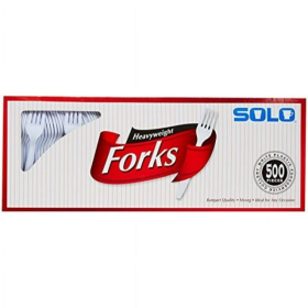 solo white heavyweight forks - 500 ct