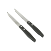 GoodCook 2-Piece Serrated Blade Steak Knife Set, Black/Silver