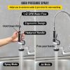 VEVOR Commercial Faucet with Pre-Rinse Sprayer, 8" Adjustable Center Wall Mount Kitchen Faucet with 12" Swivel Spout, 25" Height Compartment Sink Fauc