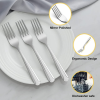 Bestdin 36 Pieces Forks Set, 8.2" Stainless Steel Dinner Forks Silverware, Pattern Design Mirror Polished Flatware Forks Dishwasher Safe, Table Forks