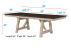 6pc Cottage Style Extendable Dining Table Set Chalk Gray Tow Tone Finish Upholstered Chair Bench Dining Room Wooden Furniture Two Self-Storing Refecto