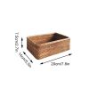 3pcs Hand-Woven Rattan Wicker Basket Fruit Tea Snack Bread Basket Cosmetic Rectangular Storage Box Household Kitchen Room Supply