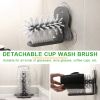 2 In 1 Cleaning Brush Cup Glass Cleaner Bottles Brush Suction Wall Lazy Brush Removable Washing Tools Kitchen Clean Accessories